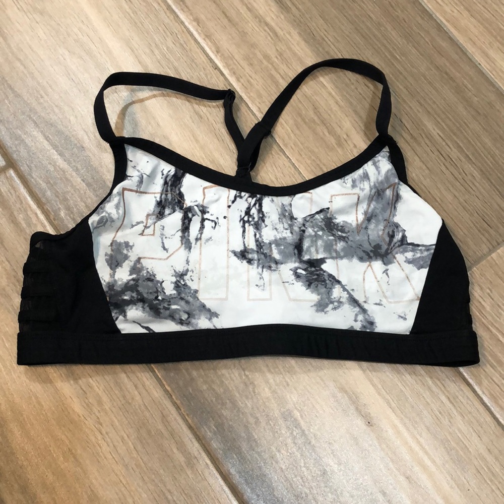Pink sports bra